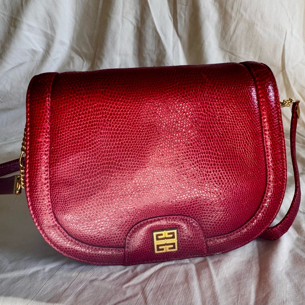 Vintage Givenchy Vintage Embossed Leather Crossbody bag